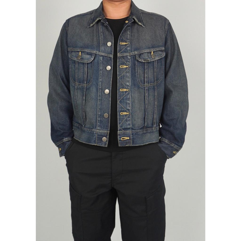 Áo JACKET Dáng Ngắn JK2 màu xanh nhạt, áo khoác bò nam siêu đẹp, chất vải Jean cotton cao cấp thương hiệu Samma Jeans - Xanh than