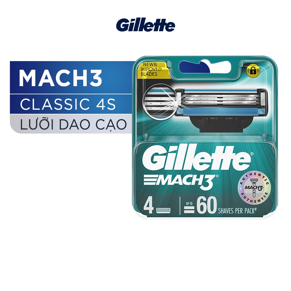 Lưỡi Dao Cạo Râu Gillette Mach3 Classic Bộ 4 Cái