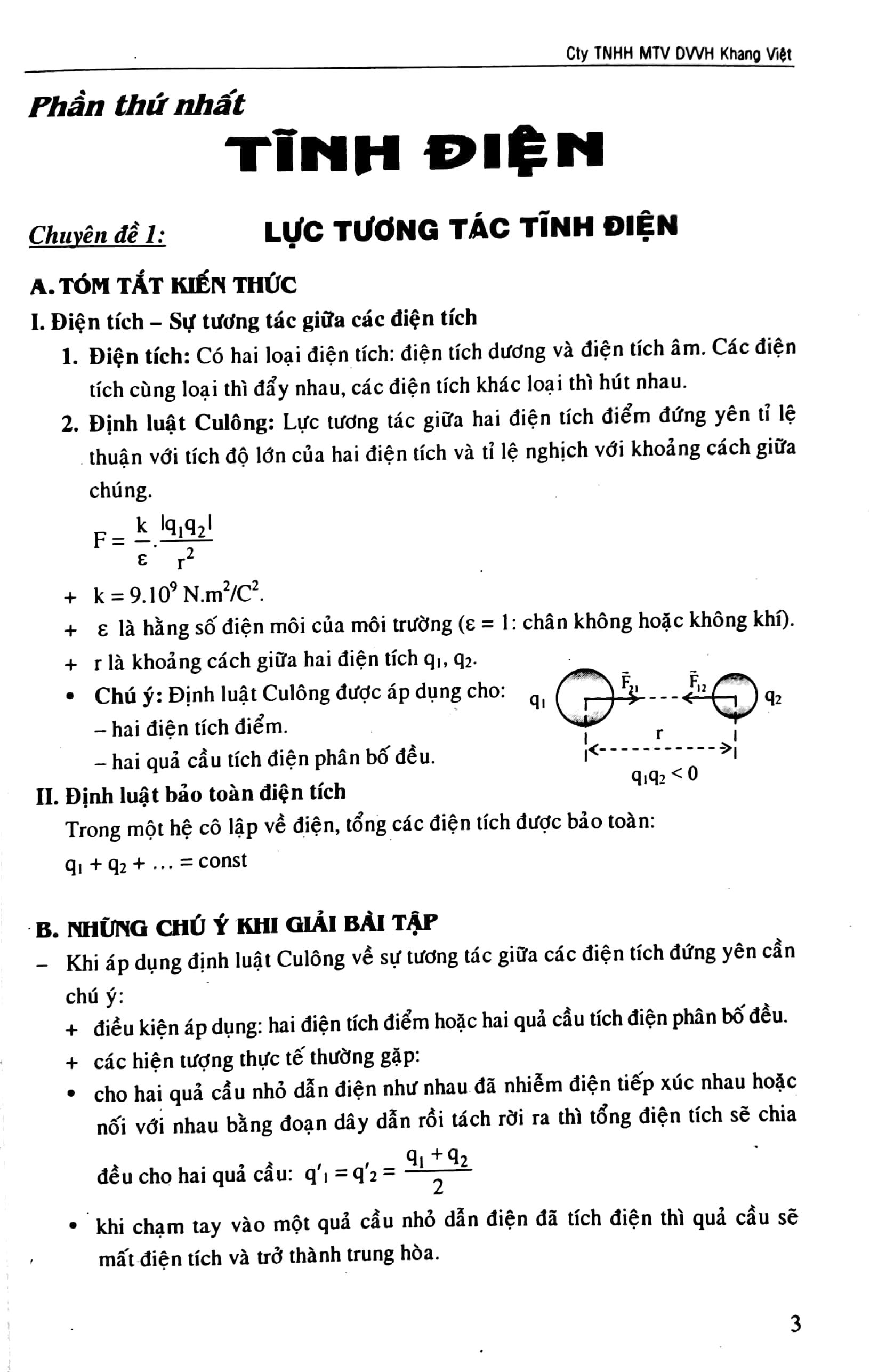 Bồi Dưỡng Học Sinh Giỏi Vật Lí 11 - Điện - Điện Từ (Tập 1)