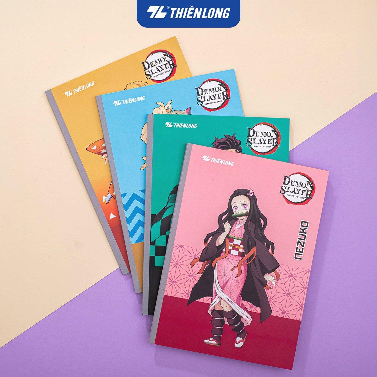 Combo 5/10 Tập vở Thiên Long 80/120 trang kẻ ngang 7mm 70gsm - dành cho học sinh, sinh viên - Phiên bản Demon Slayer