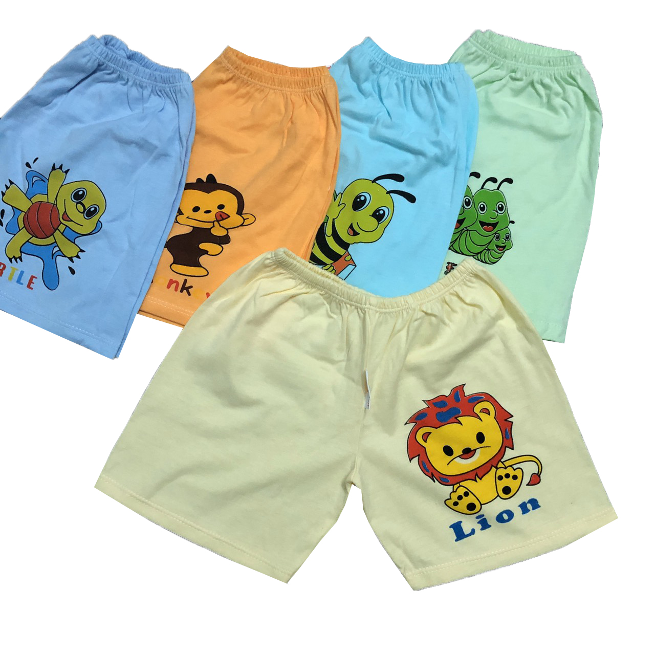 Combo 10 quần đùi cotton màu nhạt cho bé trai, bé gái SS, chất vải cotton mềm, mịn, thấm hút mồ hôi, size cho bé từ 5 đến 23kg, hàng Việt Nam chất lượng