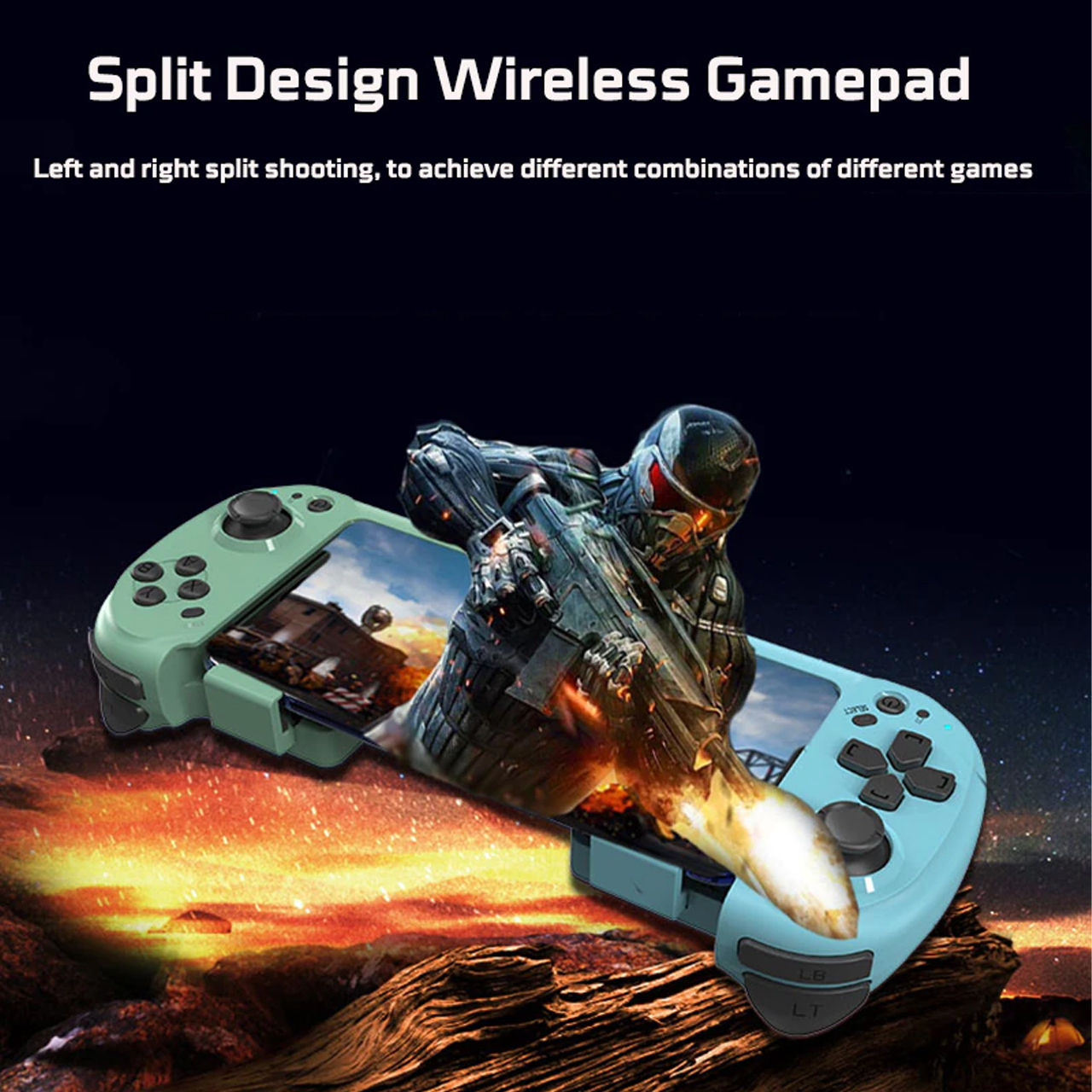 Mocute 061F Tay Cầm Chơi Game PUBG Kết Nối Bluetooth Siêu Mượt Dành Cho Android IOS PC - Hàng Chính Hãng