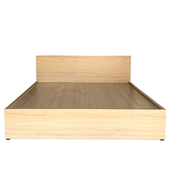 Giường Ngủ Gỗ MDF Phủ Melamine Màu Vân Vàng HK 388 - vàng