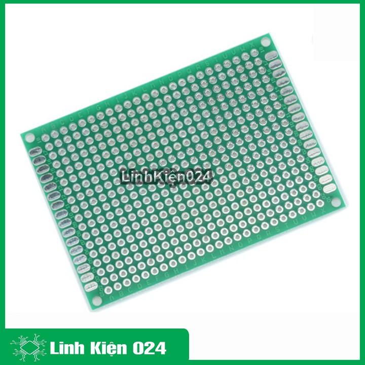 Phíp Đồng Đục Lỗ 2 Mặt PCB Xanh Tốt  Dày 1.6mm