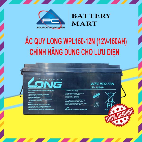 Ắc Quy LONG WPL150-12N (12V-150Ah)