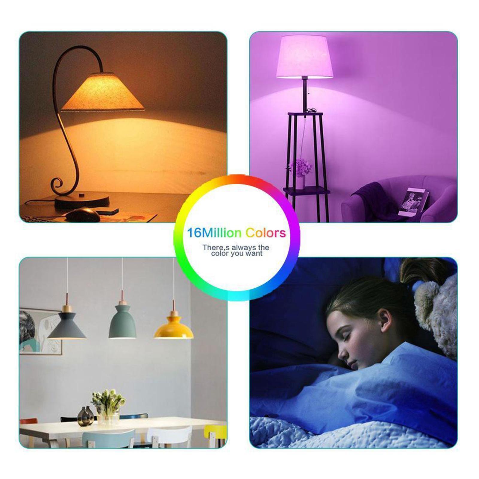 WiFi Smart Light Bulbs Dimmable LED E27 Control/Google Home/Alexa