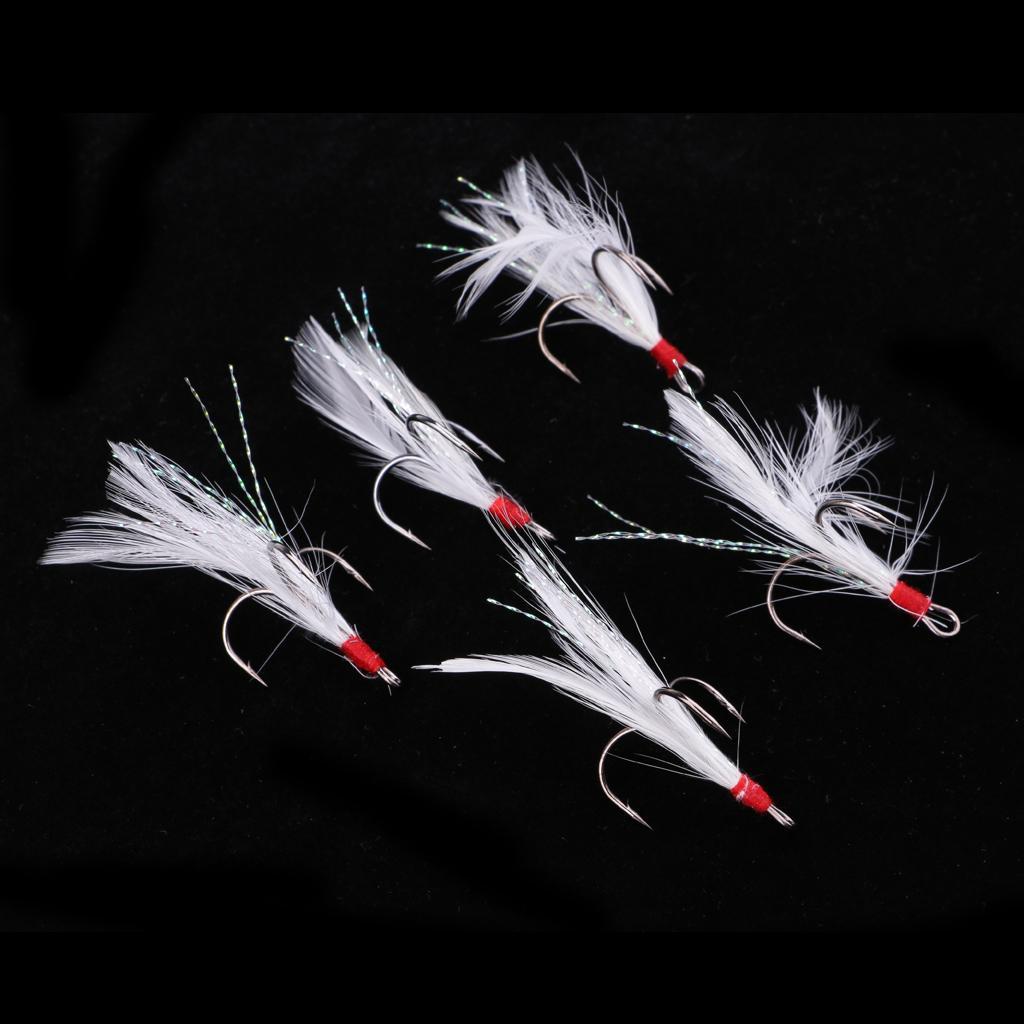 Saltwater Fishing Lure Bait Fishing Sequins Lures Rig Hook Tackle w/Feathers