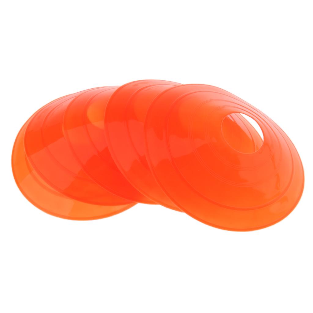 5 Pcs Soccer Mini Disc Cones Boundary Marker Skating Agility Training Aid Orange