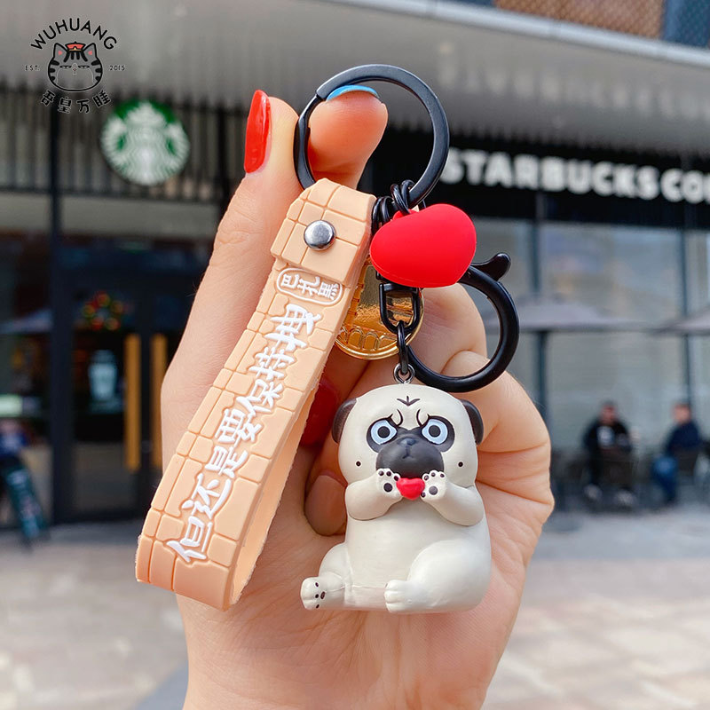 Móc khóa Chó Pug siêu đáng yêu CAO CẤP