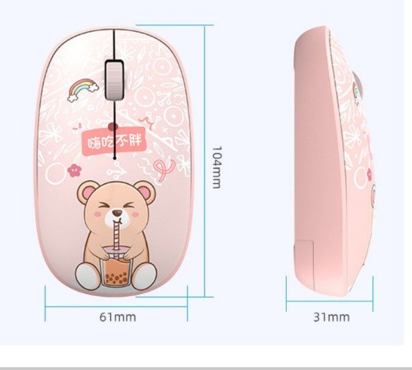 Chuột Không Dây Linrui T9 Tĩnh Âm 2.4GHz Nhiều Họa Tiết - Hàng Chính Hãng - Ngẫu Nhiên