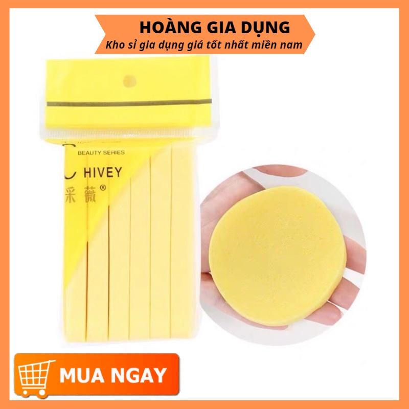 Bông Nở Rửa Mặt Bọt Biển Chivey Khăn Giấy Nén Lau Mặt Dùng 1 Lần 12 Miếng H253