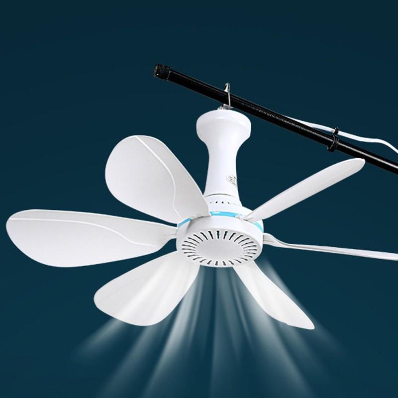 HSV White Fan 120cm Power Cable 16.7inch Bedroom Hanging Fan AC 220V 10W Ceiling Fan