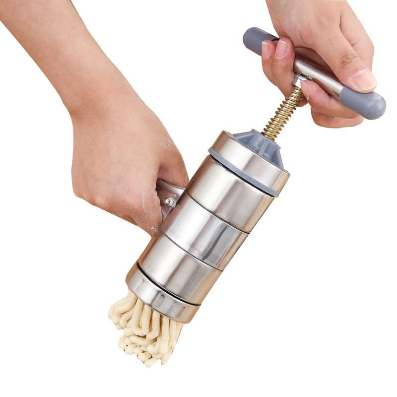 Dụng Cụ Làm Bún Mì Tươi 5 Đầu Inox Cao Cấp - Khuôn Làm Bánh Lọt , Máy Làm Bún Mì An Toàn Sử Dụng Dễ Vệ Sinh