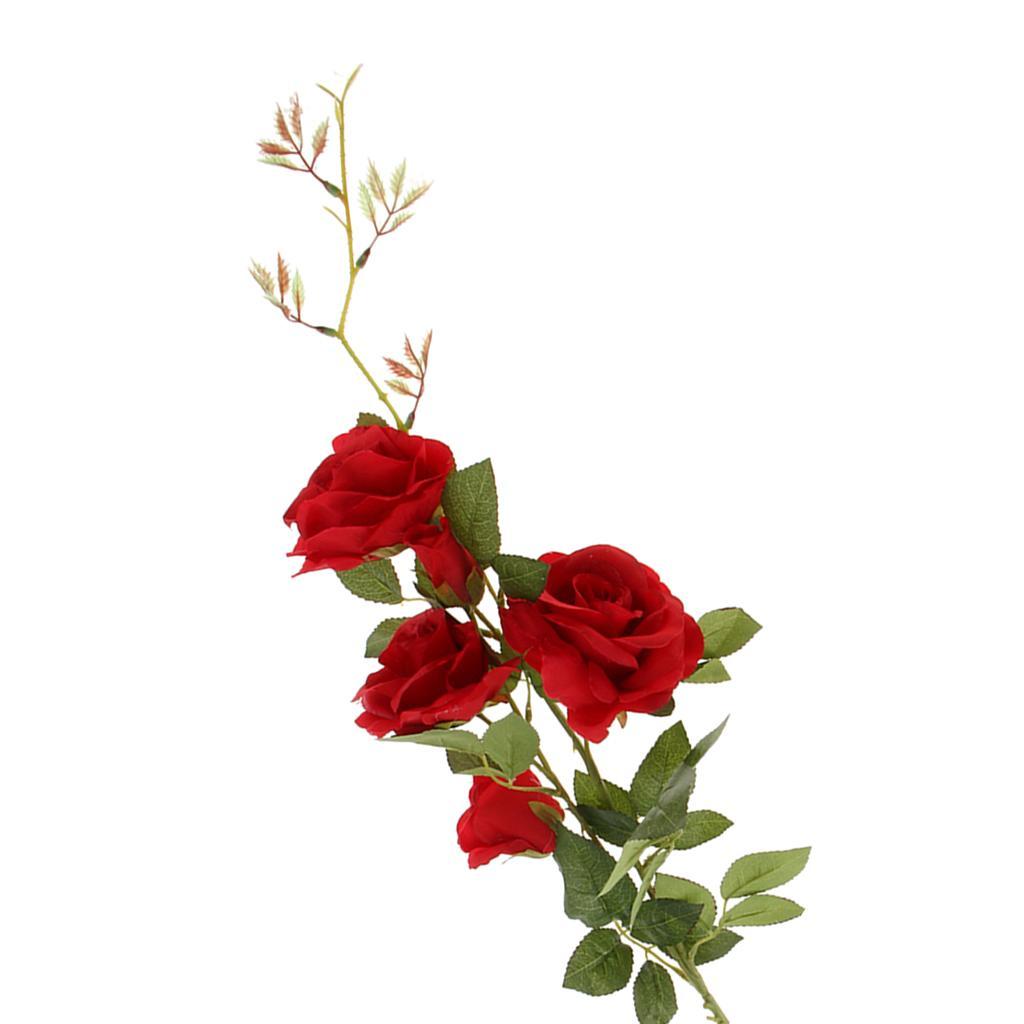 Simulation Silk Rose Flower DIY Bouquet Wedding Home Decoration