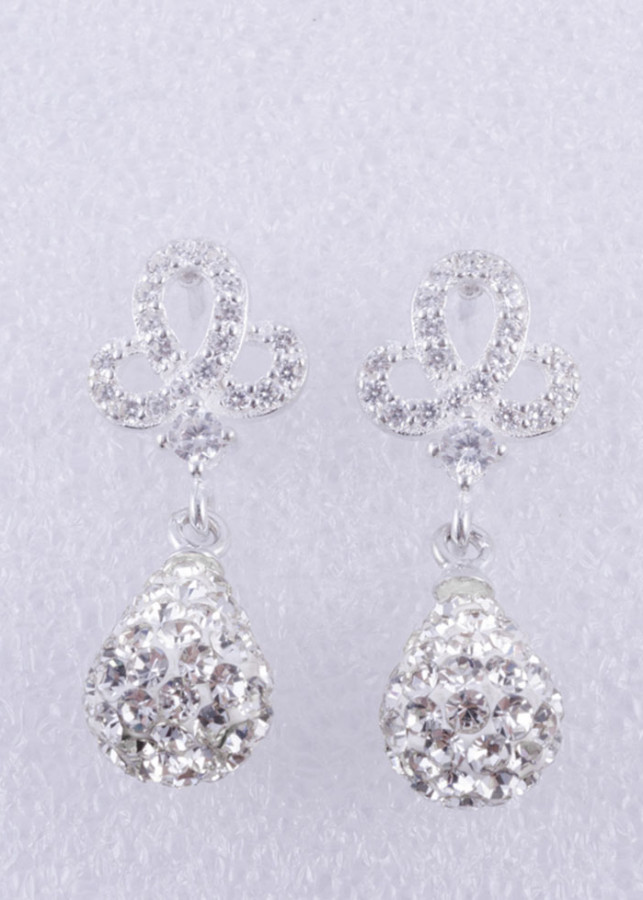 Bông tai bạc nữ S925 Italia Bạc Xinh Huệ Ngân- Bông Hoa ED011