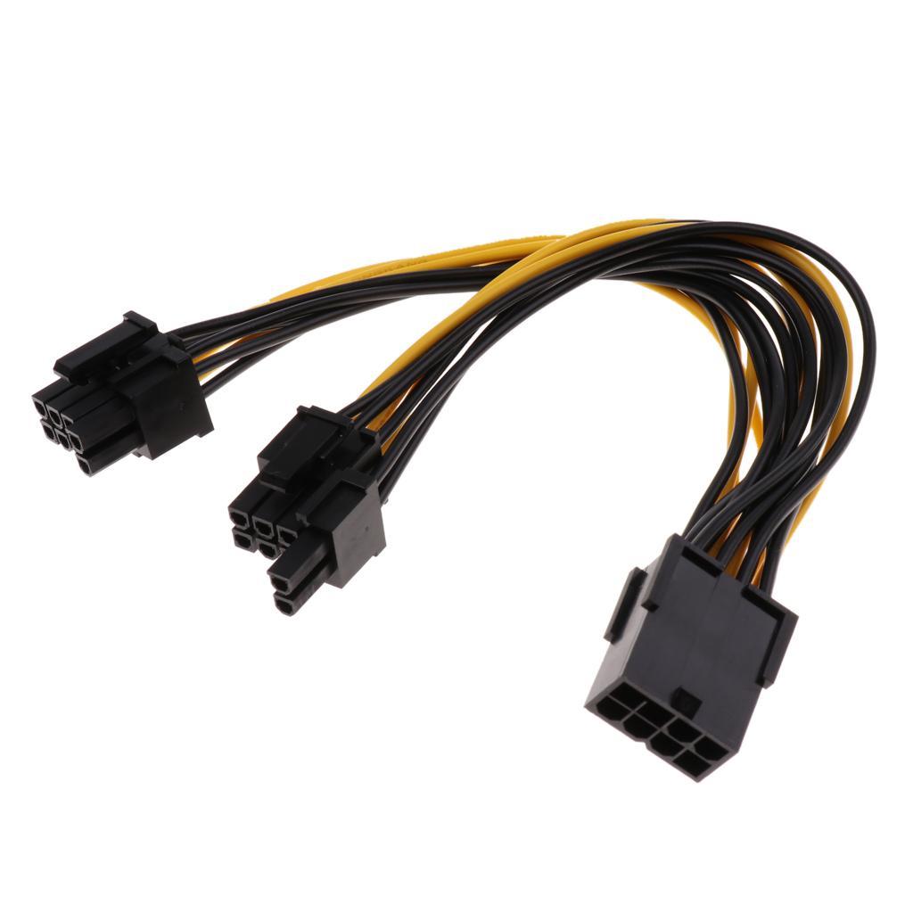 3X PCI-e 8 Pin To 2x 8 Pin/PCIe 8 Pin-2xGraphics Video Card Power Cable