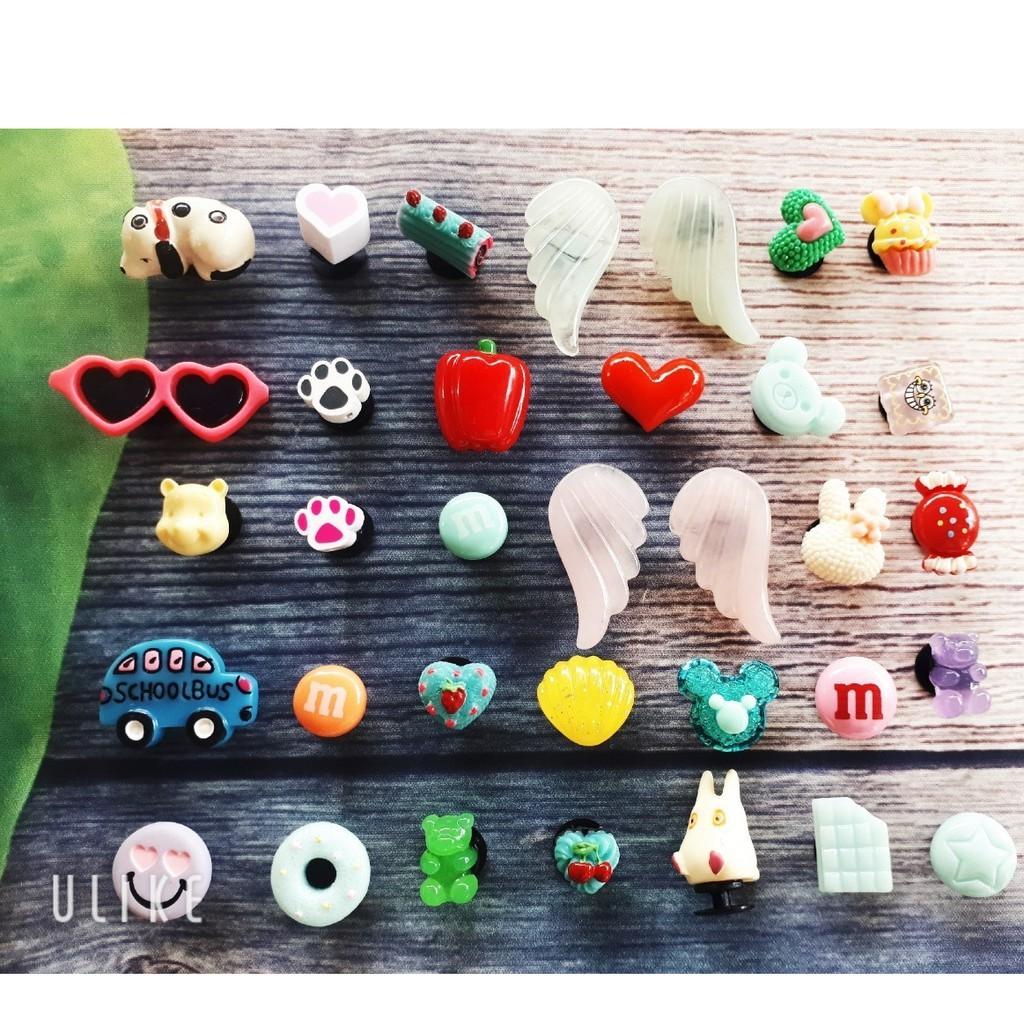 Jibbitz/ stick nhiều mẫu loại cứng - nút gắn dép