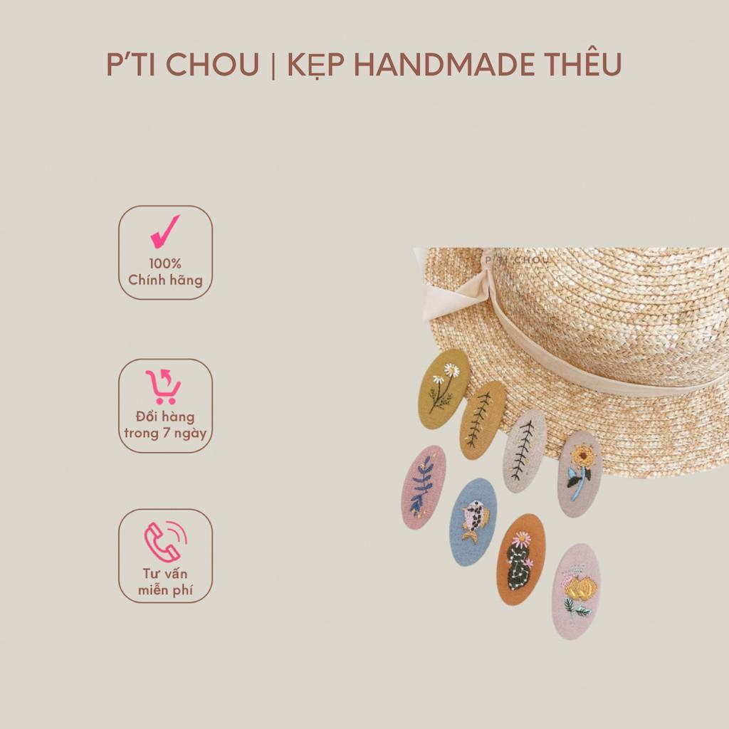 Kẹp tóc thêu hình handmade dành cho bé gái