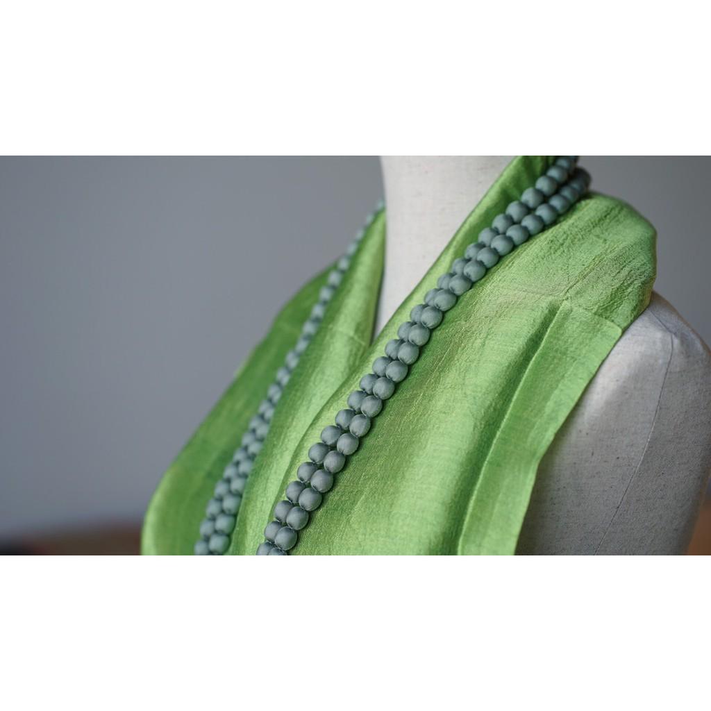 Khăn lụa, Khăn tơ tằm dệt tại Việt Nam, nhuộm màu An toàn, thương hiệu Óng silk, Mã K19 100% silk tự nhiên.