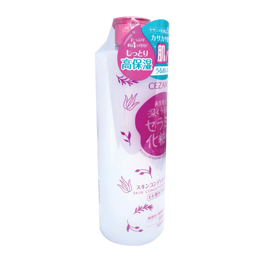 Nước hoa hồng cấp ẩm Cezanne Skin Conditioner Hight Moist Nhật Bản làm sạch, se khít lỗ chân lông 500ml