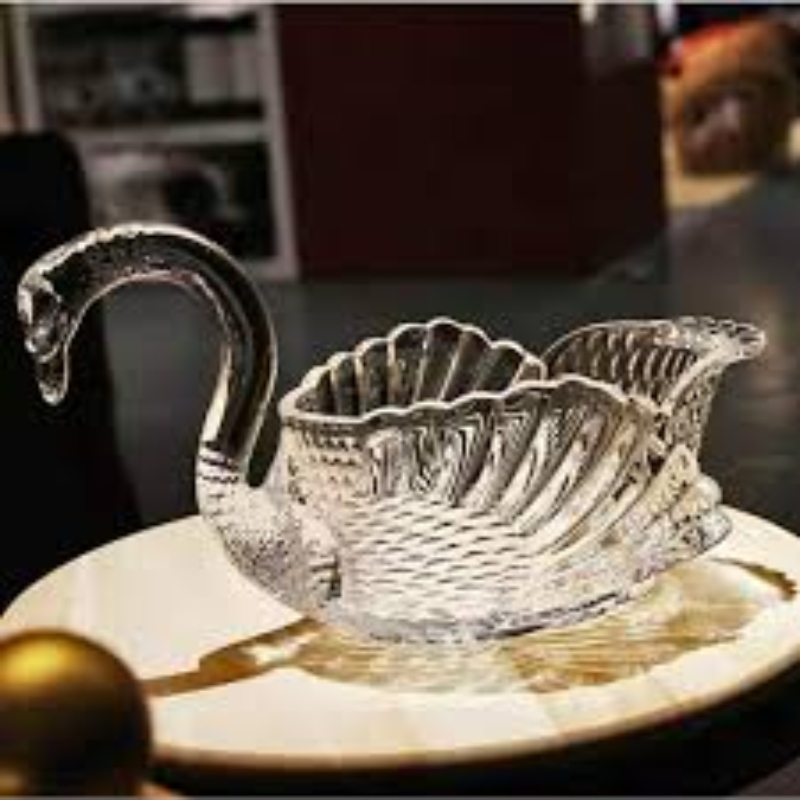Khay Pha Lê Cao Cấp GODINGER SWAN, Khay Trang Trí Bàn Tiệc, Nhập Đức