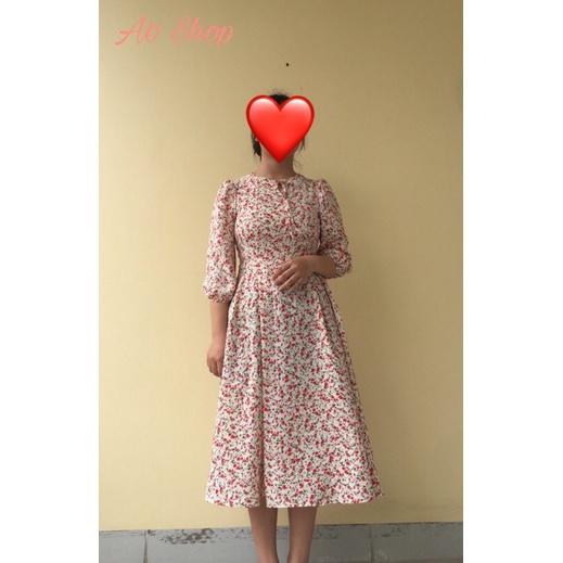 Váy buộc nơ hoa nhí