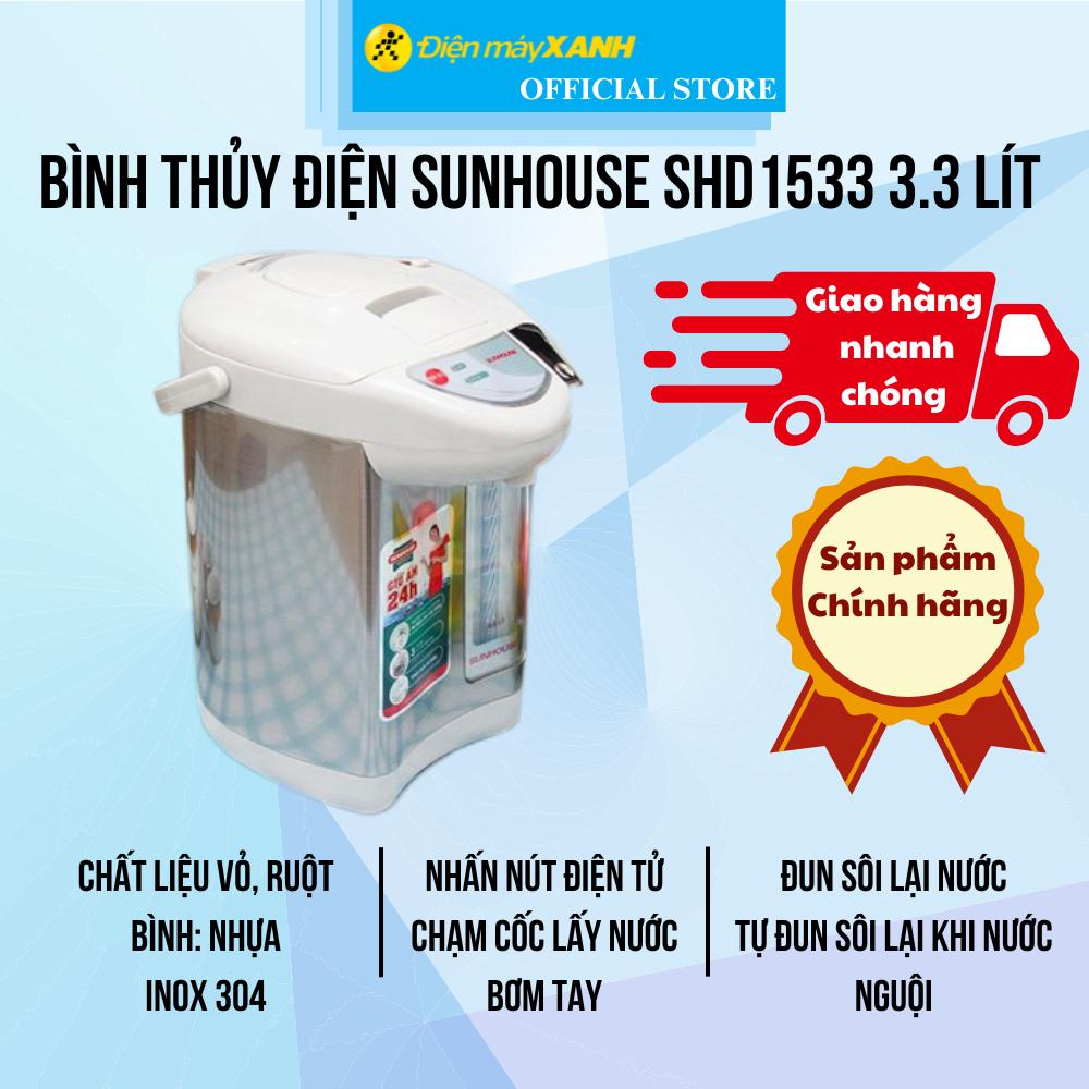 Bình thủy điện Sunhouse SHD1533 3.3 lít - Hàng Chính Hãng