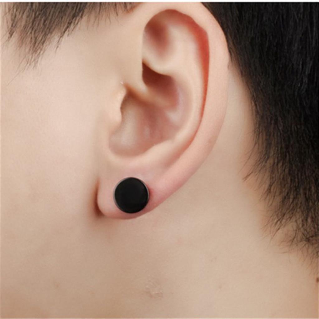 5 Pairs Stainless Steel Stud Earrings Set Ear Piercing Plugs Tunnel Punk 8mm