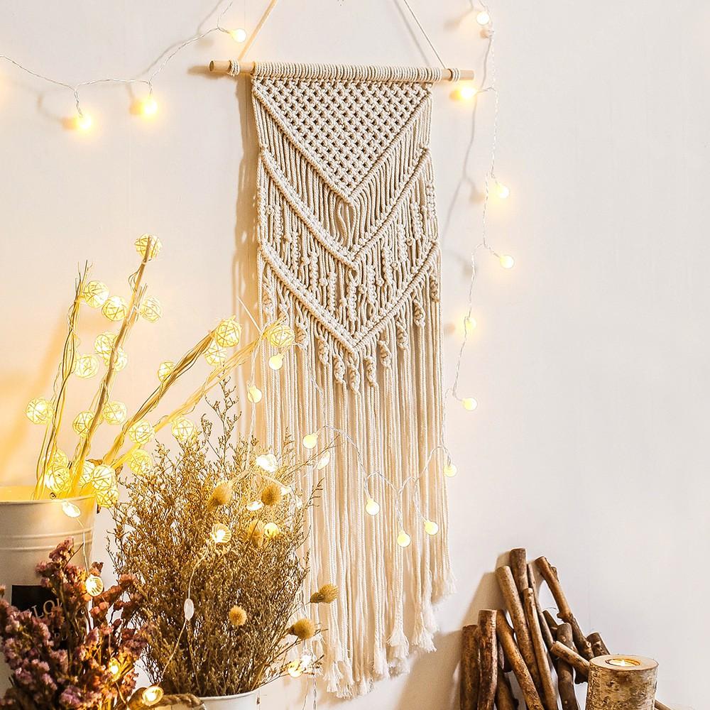 Mành treo Rèm treo tường Macrame trang trí decor nhà cửa