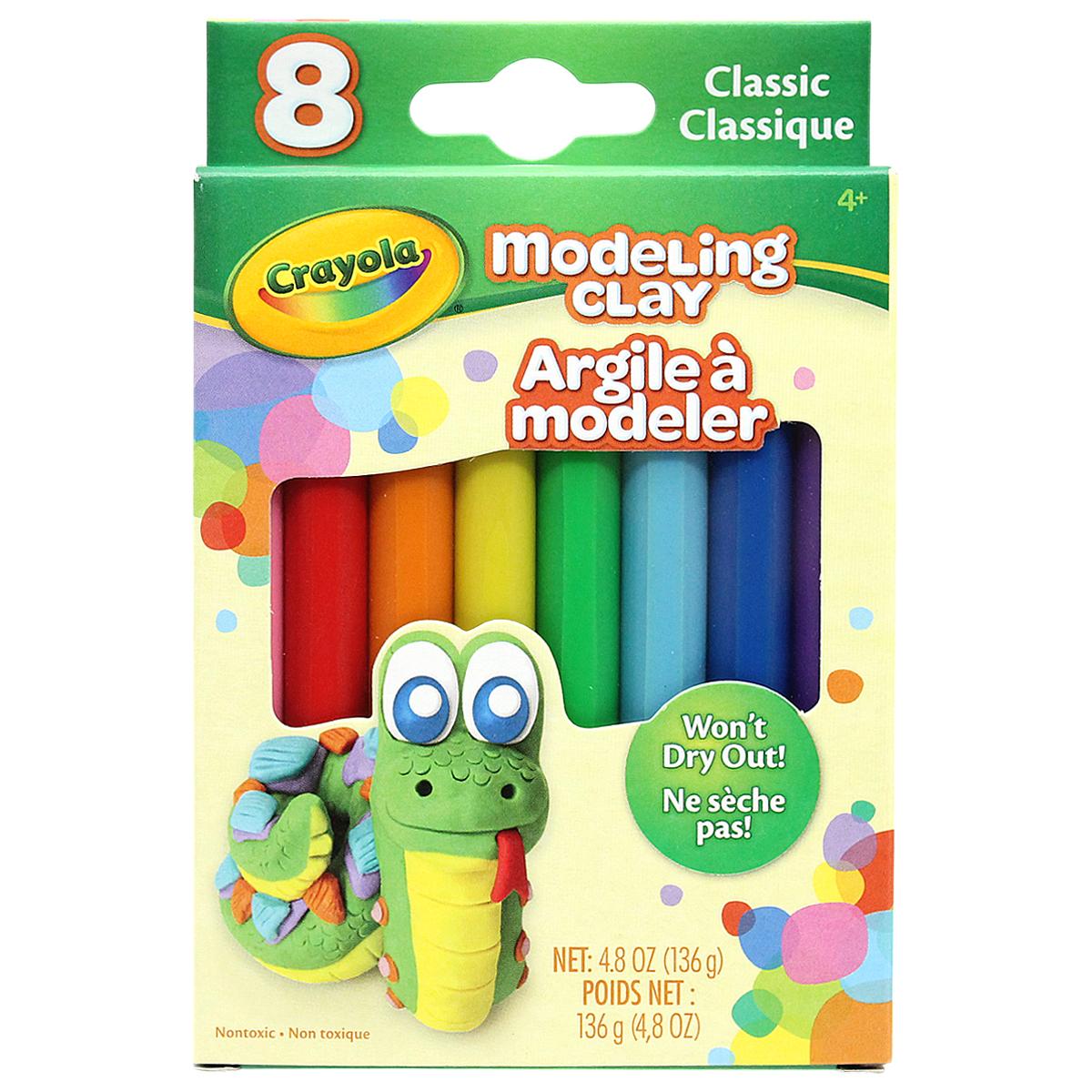 Hộp Đất Sét Tạo Hình 8 Màu Cơ Bản 136g - Crayola 570312