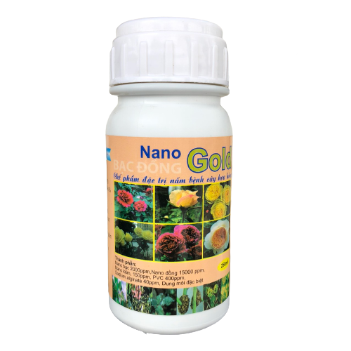 NANO GOLD BẠC ĐỒNG 250ML - CHẾ PHẨM ĐẶC TRỊ NẤM BỆNH CÂY HOA HỒNG, CÂY TRỒNG