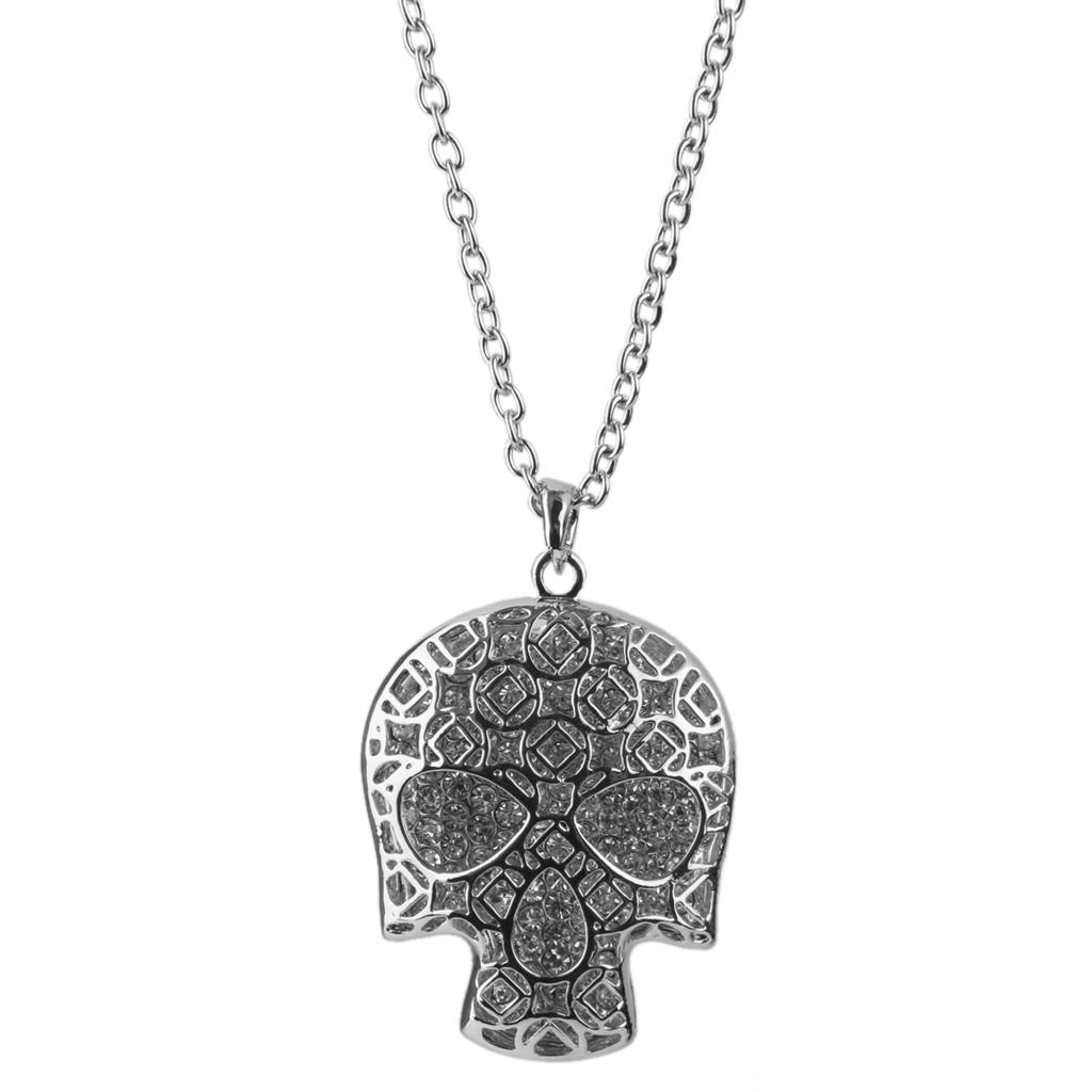 Rhinestone Hollow Pendant Chain Necklace Halloween Gift
