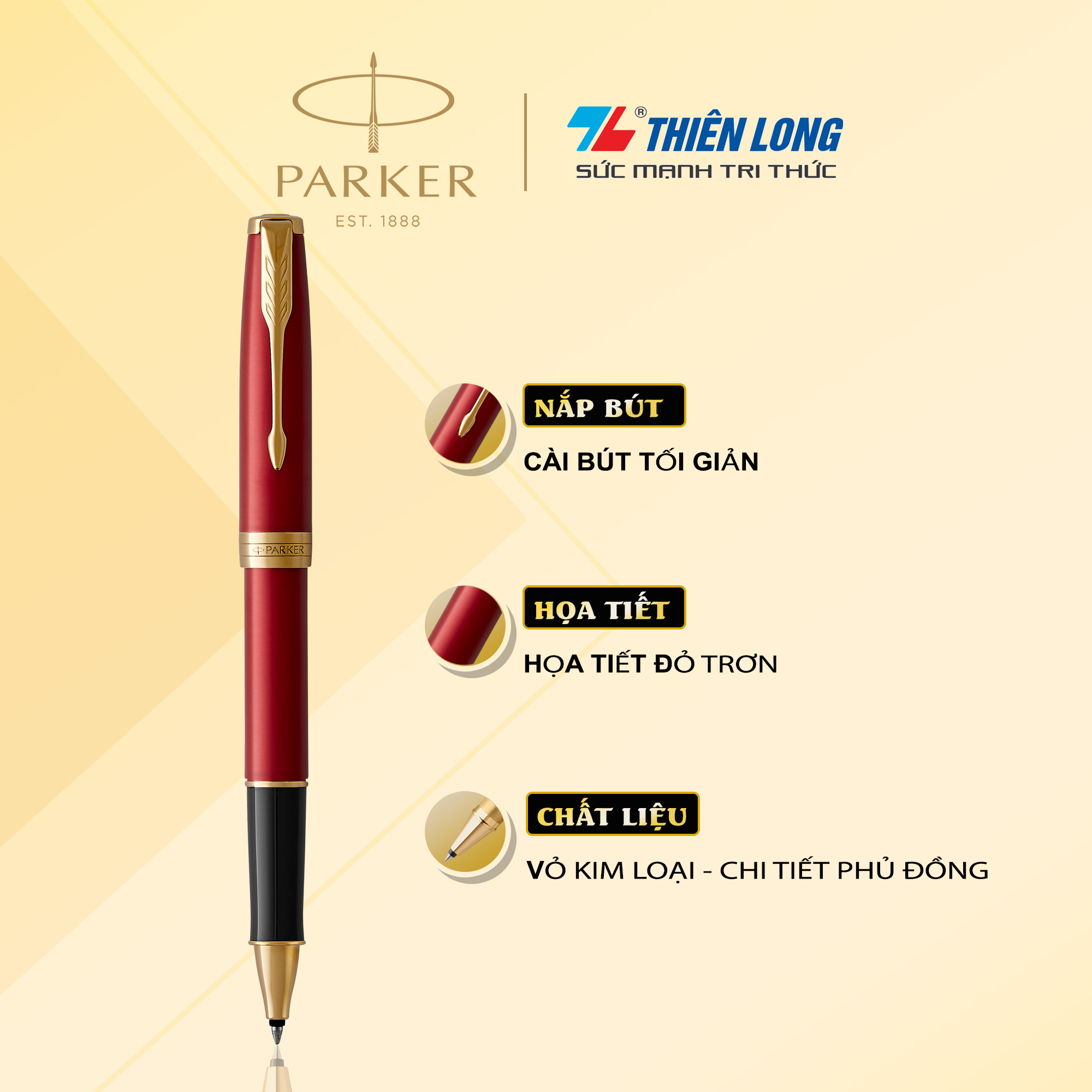 Bút lông bi cao cấp Parker Sonnet Gold Trims SON GT TB-2119782