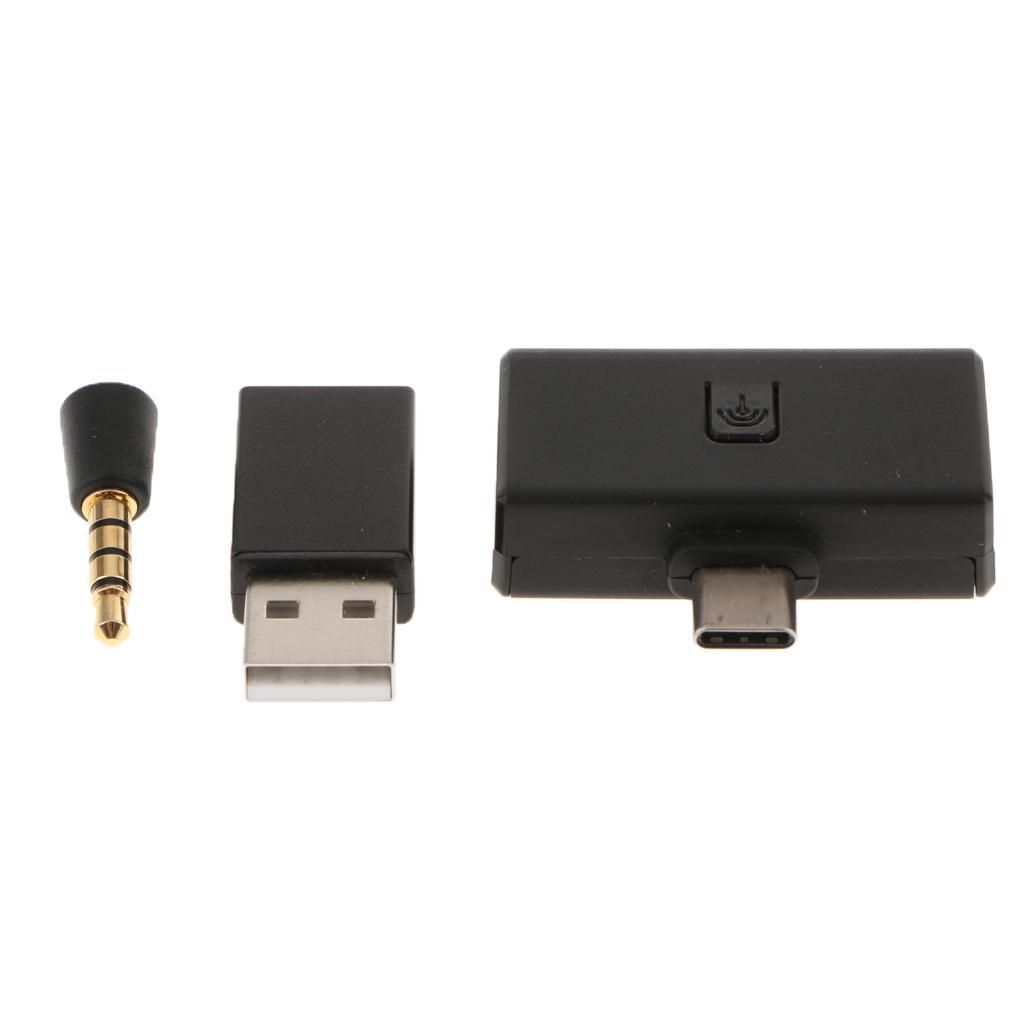 Wireless Audio Headphone Type-C Adapter With 3.5mm Microphone Head Low Latency For Switch Console, PS4 Console, PC