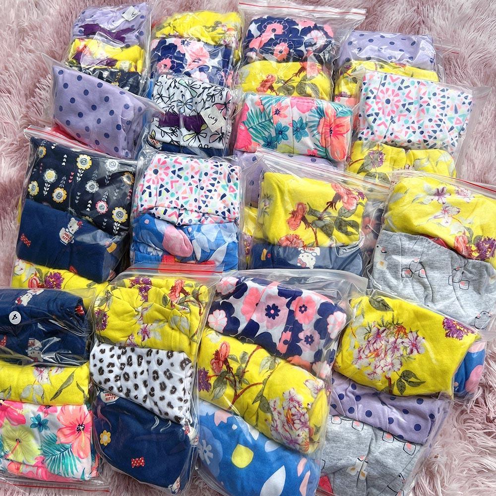 Set 3 chiếc váy đầm bé gái thun cotton xuất dư 2 chiều cực đẹp mềm mát thấm mồ hôi MamLa