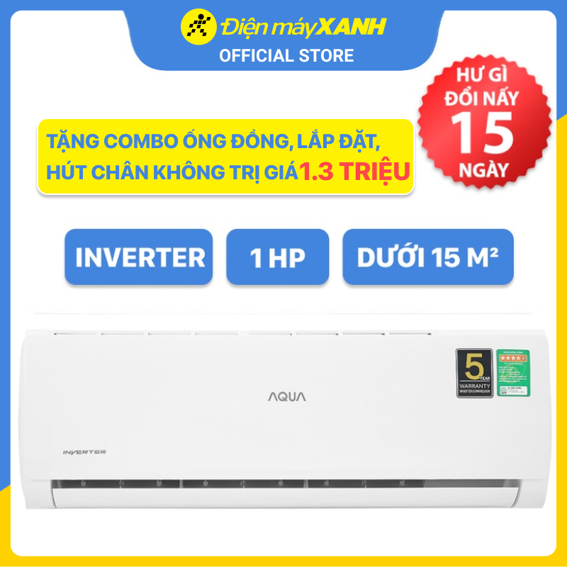 Máy lạnh Aqua Inverter 1 HP AQA-KCRV10TK - Hàng Chính Hãng (Giao Hàng Toàn Quốc)