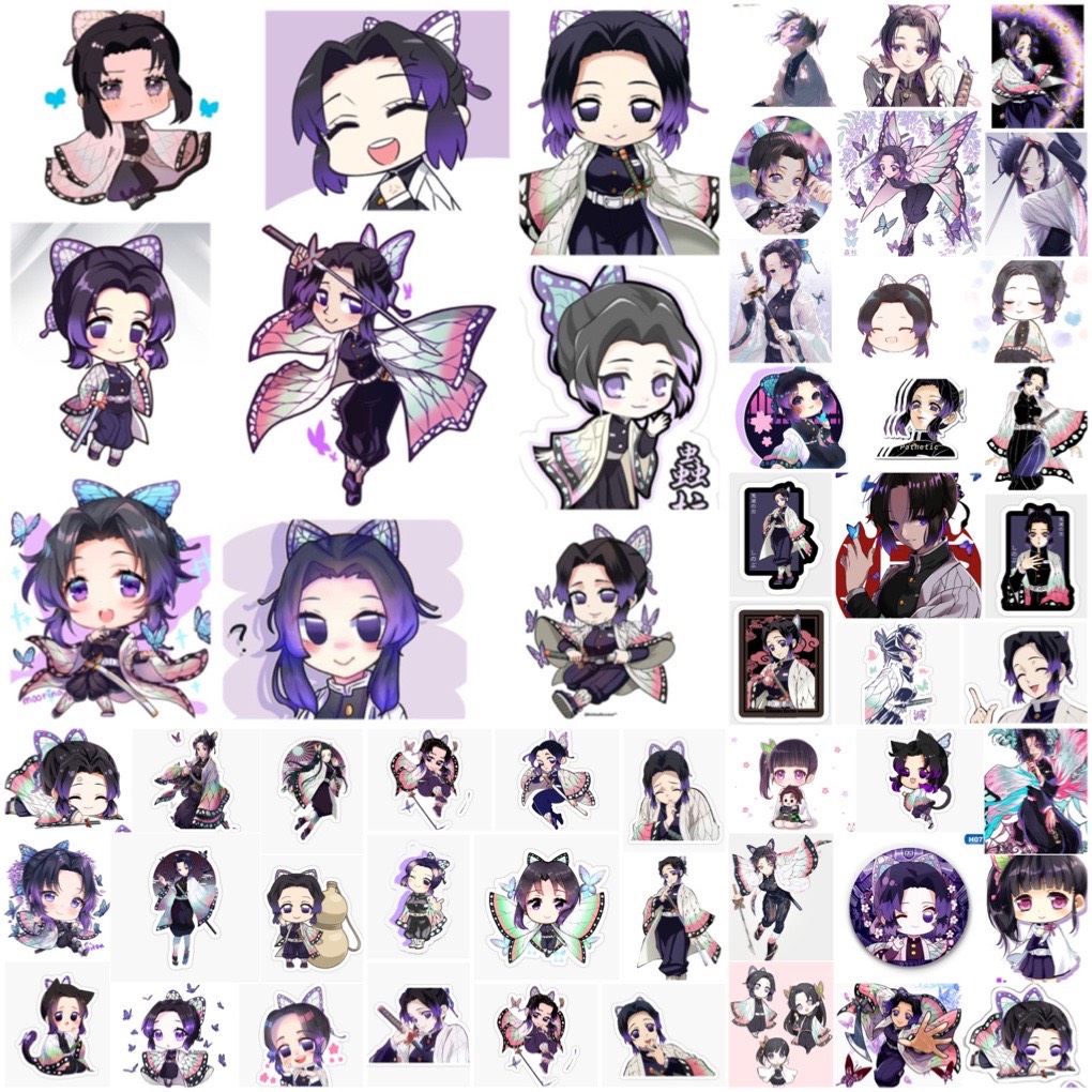 Set 60 Sticker Kochou Shinobu-Kimetsu no Yaiba