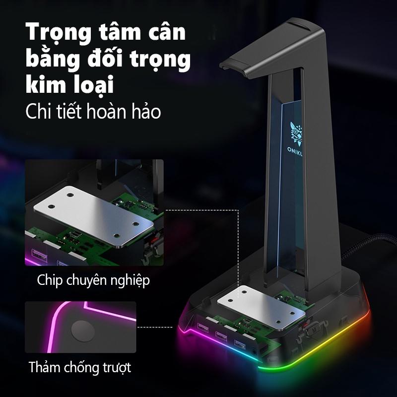 Giá đỡ tai nghe di động ONIKUMA ST-2 màu đen có thể được sử dụng cho tai nghe [Hàng chính hãng]