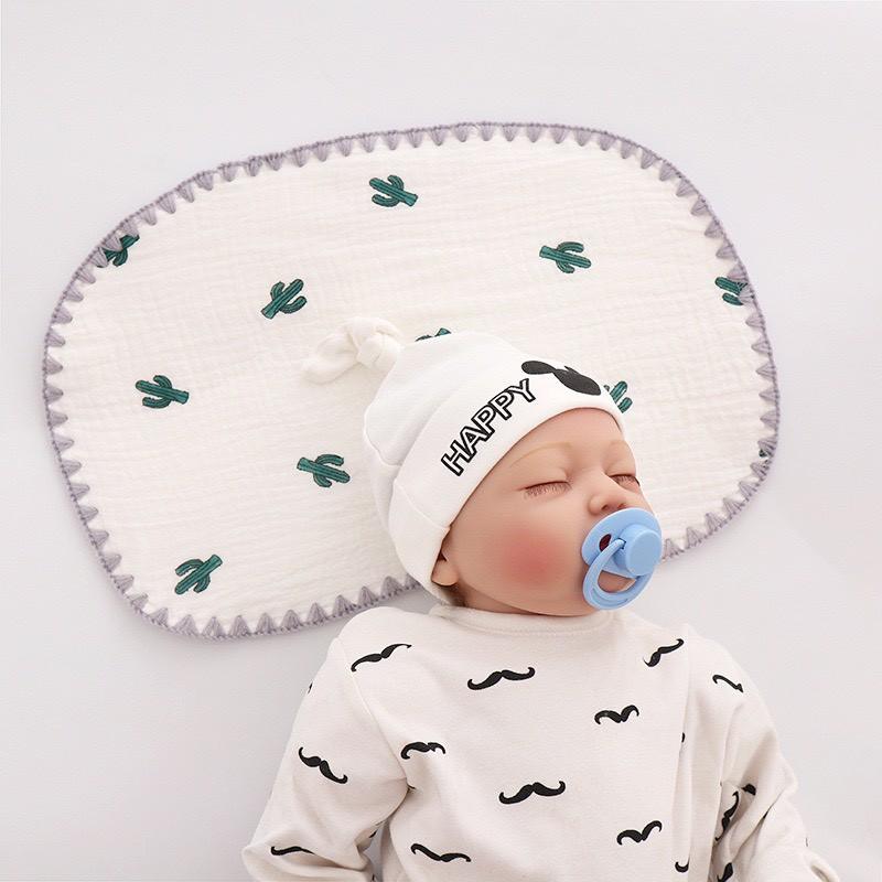 Gối xô sợi tre cho bé sơ sinh từ 0-12 tháng, mềm, an toàn cho bé