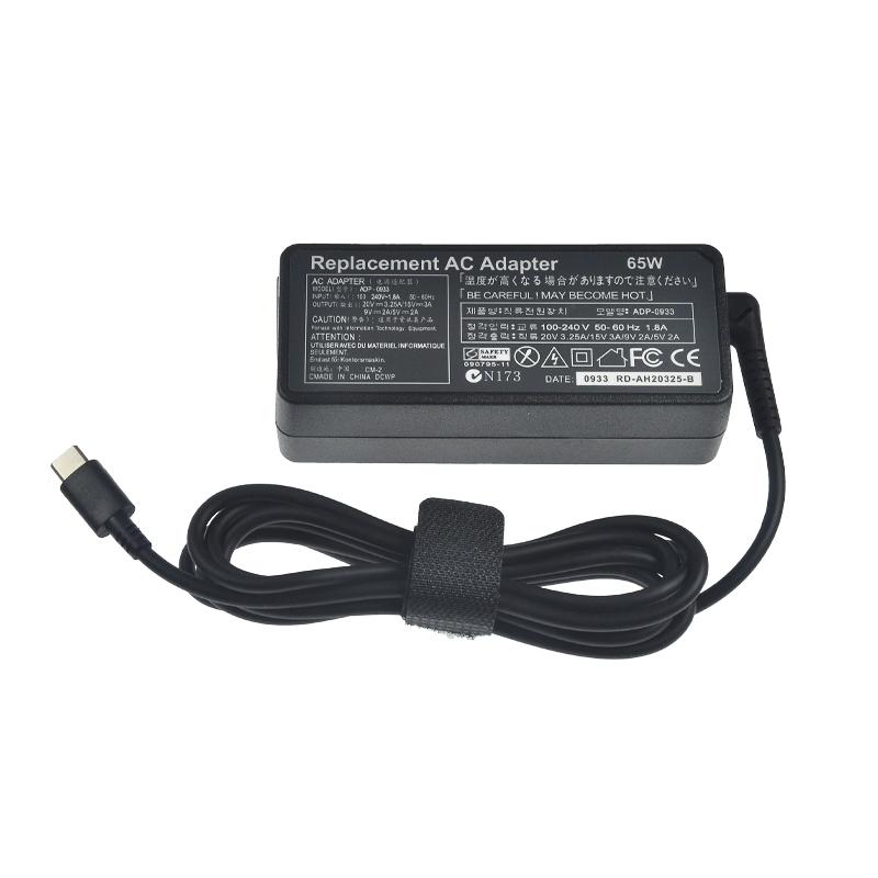 20V 3.25A 65W Universal USB Type C Máy tính xách tay Bộ sạc điện thoại di động cho Lenovo Asus HP Dell Xiaomi Huawei Google Màu sắc: Với phích cắm AU