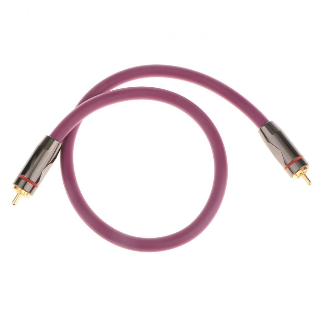 RCA to RCA Digital Audio Coaxial Cable Cord RCA Audio Cord Gold Plated 0.5M