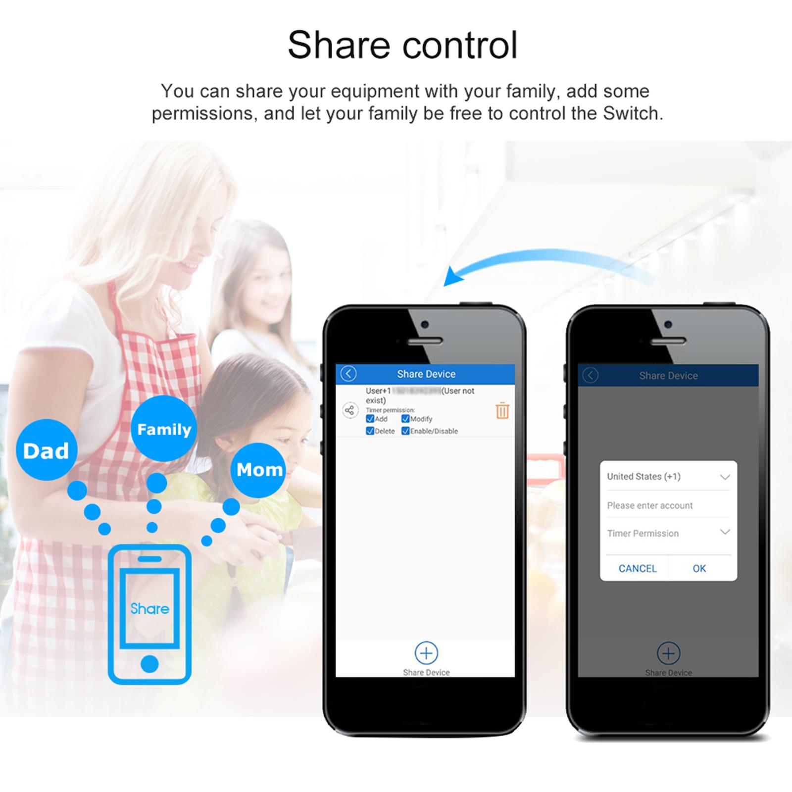 EWeLink Smart Wifi Switch Universal Module 2CH AC85-250V Wireless Switch Timer Phone APP Remote Control Compatible with "Amazon" Alexa Google Home Voice Control for Smart Home