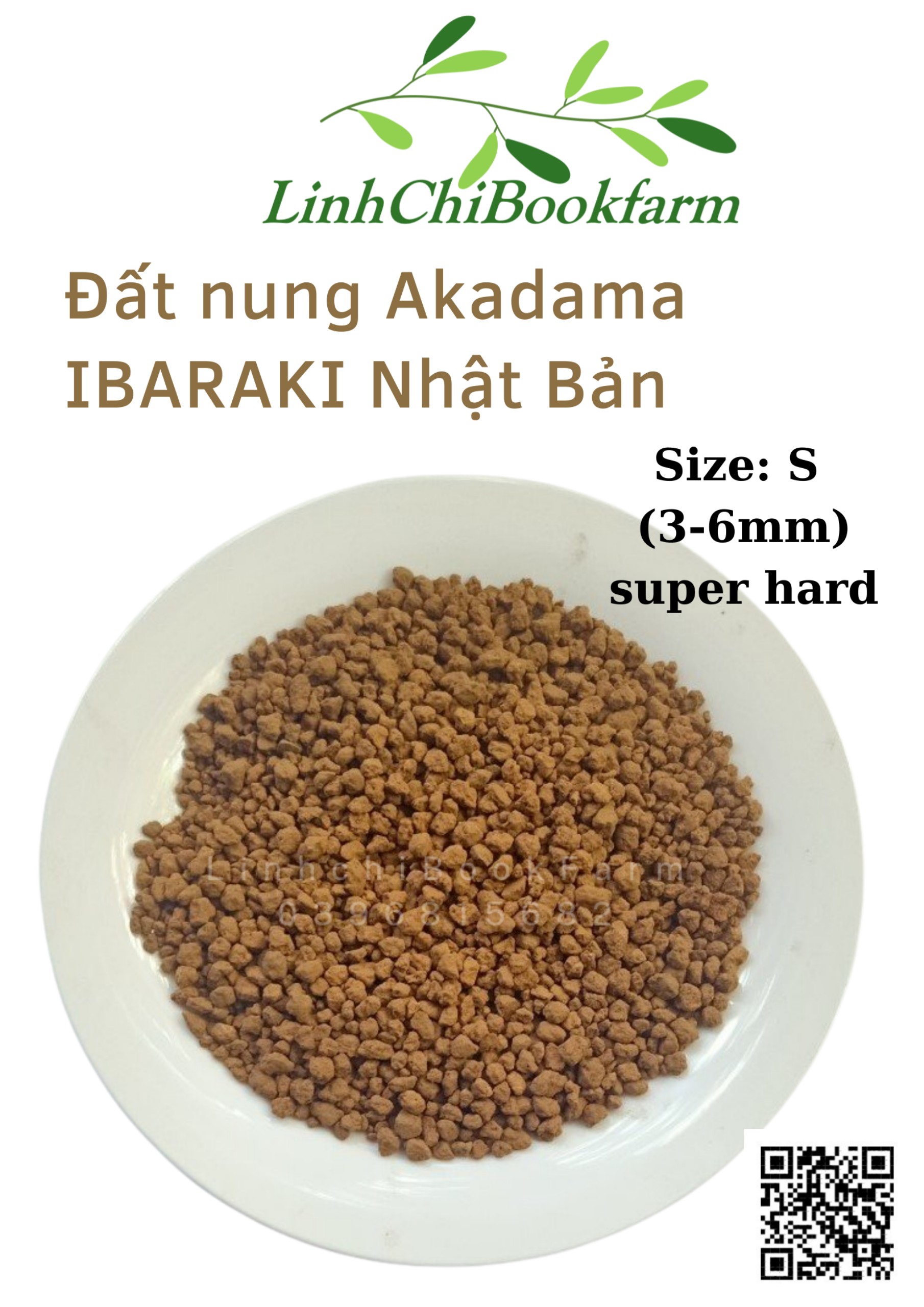 Đất nung Ibaraki Akadama Nhật Bản size S , giá thể sen đá, xương rồng, bonsai, túi 1kg