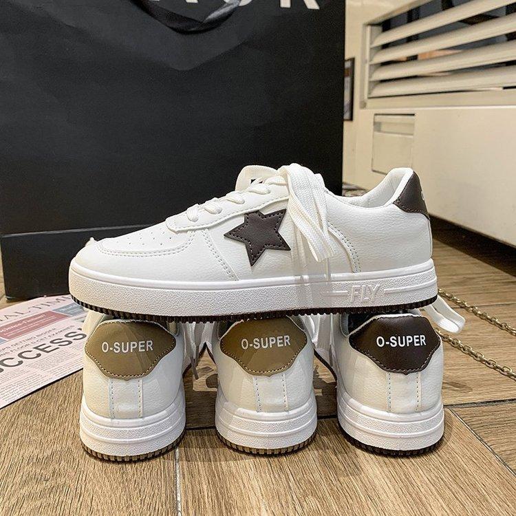 Giày Thể Thao Buộc Dây Đế Bằng Phong Cách Anh Quốc Cho Nữ