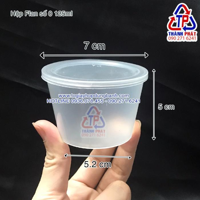 50 Hộp Flan số 0 – Hộp bánh Flan 125ml