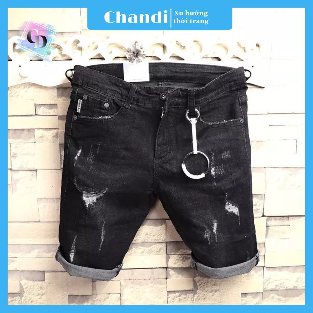 Quần Short Jean cao cấp co dãn tốt Thương Hiệu Chandi, phong cách hàn quốc mẫu mới nhất 2021 MR8014