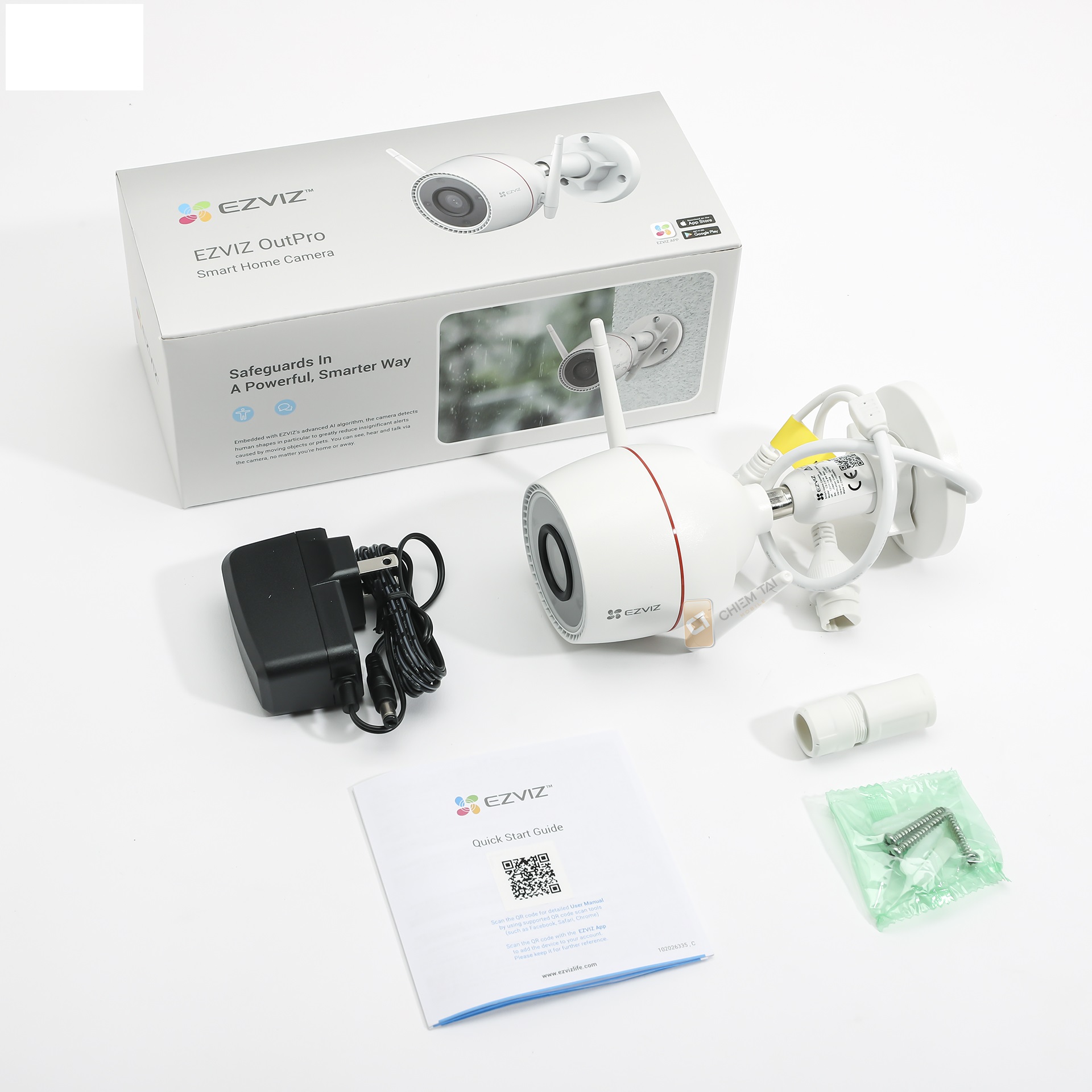 Camera IP Wifi hồng ngoại EZVIZ C3TN 2MP FHD 1080P Mẫu mới 2022 - Camera ngoài trời chuẩn nén H265, tích hợp mic thu âm, hỗ trợ thẻ nhớ lên 256G, hàng chính hãng