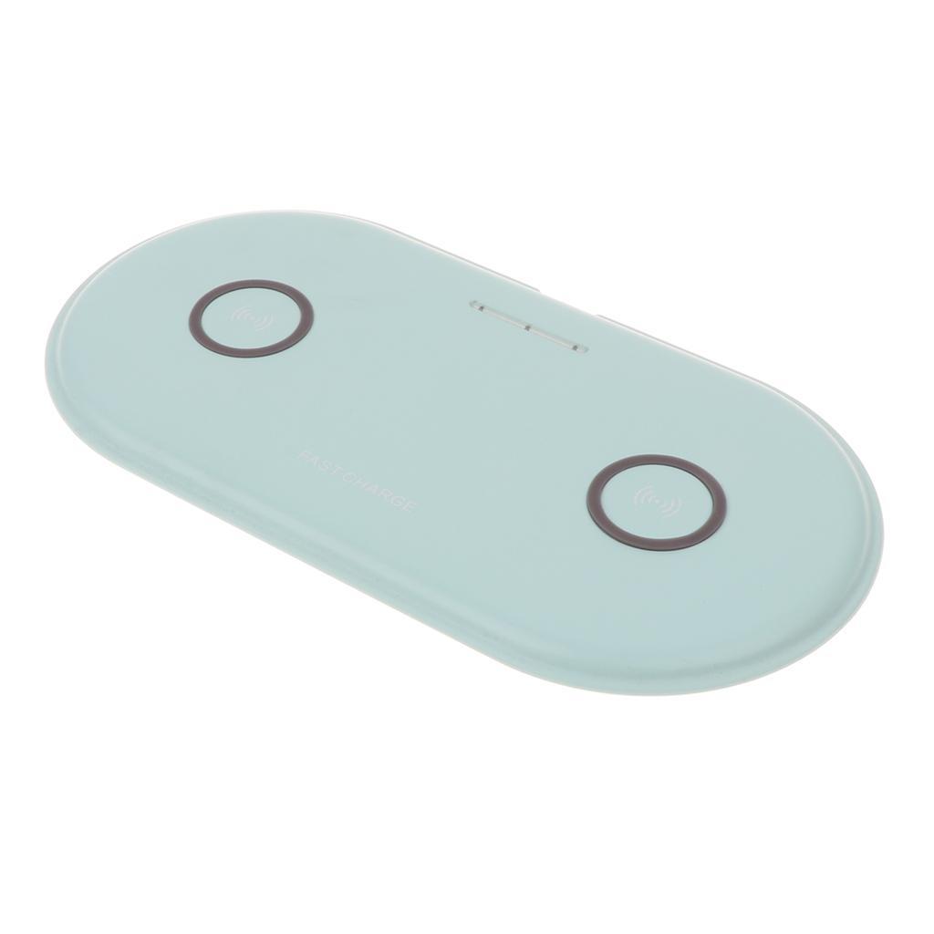 5W QI Dual Wireless Charger Pad Fast Charging Dock for Phone