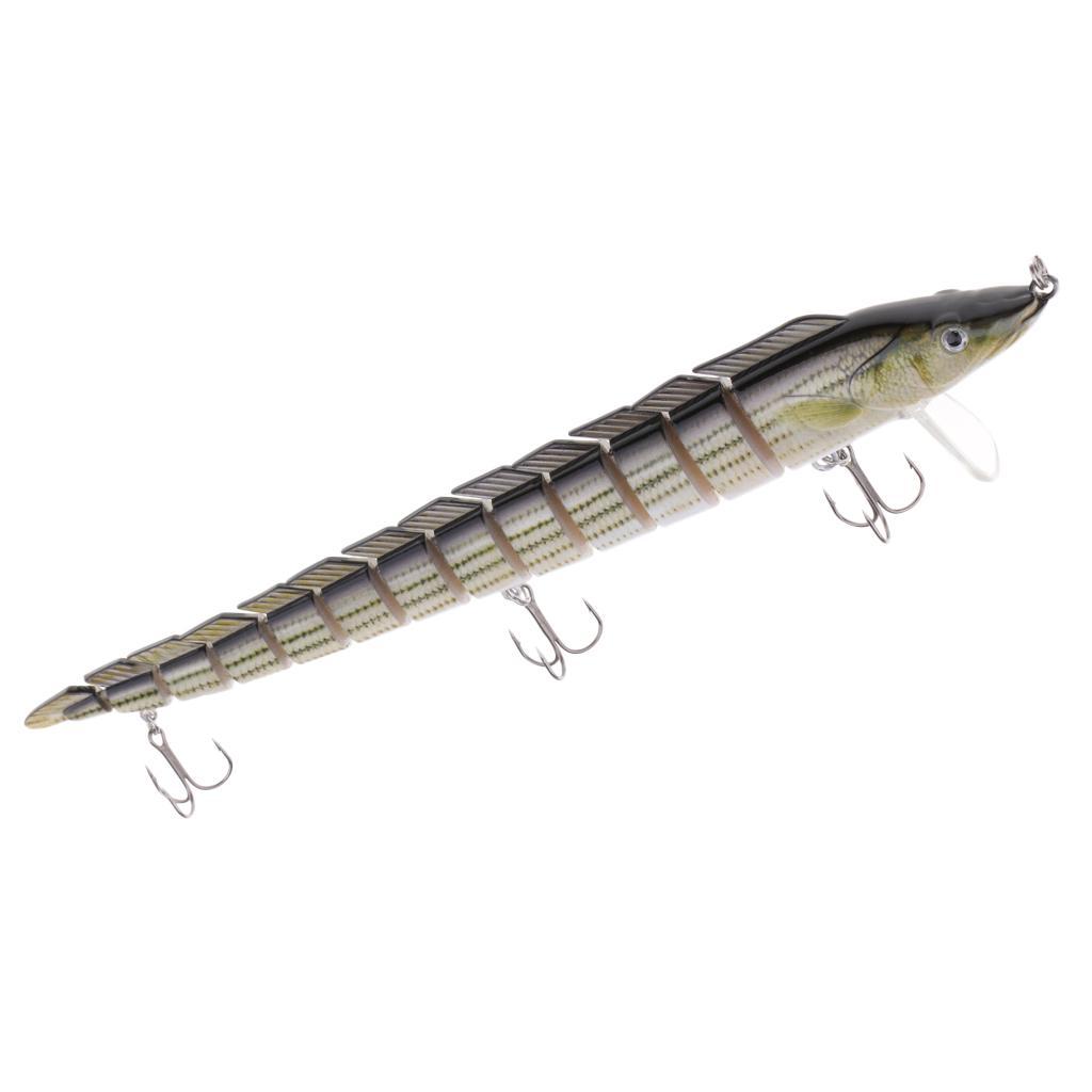 Fishing Bass Lures Multi Jointed Life-like Trout Swimbait Hard Crankbaits