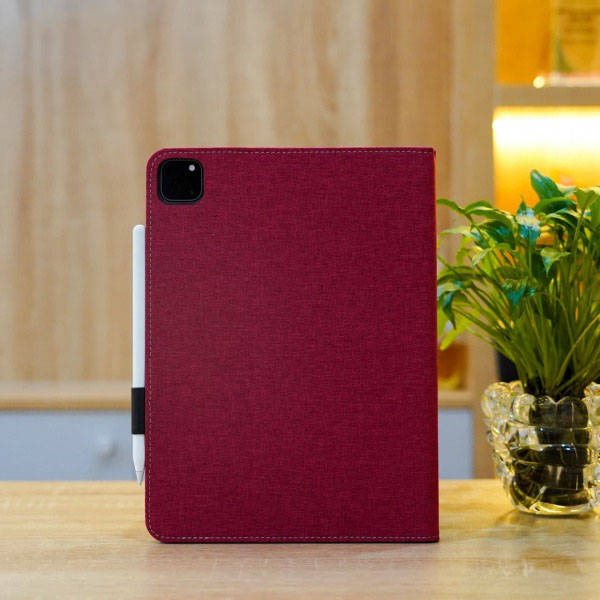 Bao Da TPU Cho iPad Pro M1 11 inch 2020/2021 Khay Dẻo Chống Sốc Nắp Gập Vải Jean